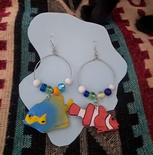 Fish Hoop Earrings